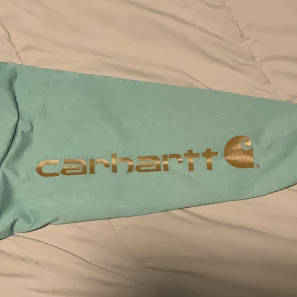 Carhartt Teal Long Sleeve with Gold Logo